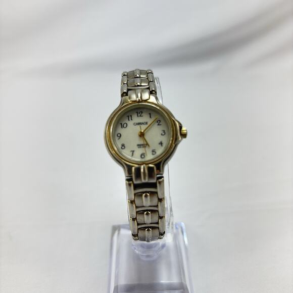 Timex Carriage Indiglo Watch Women 24mm Two-Tone New Battery - Picture 1 of 5